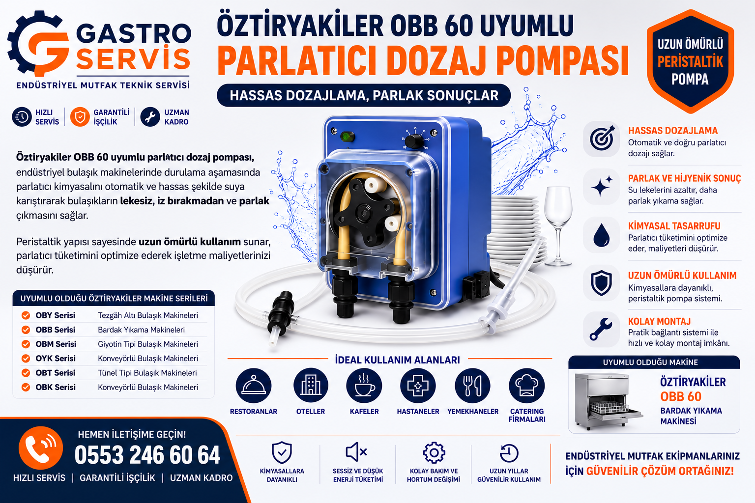 Öztiryakiler OBB 60 Uyumlu Parlatıcı Dozaj Pompası