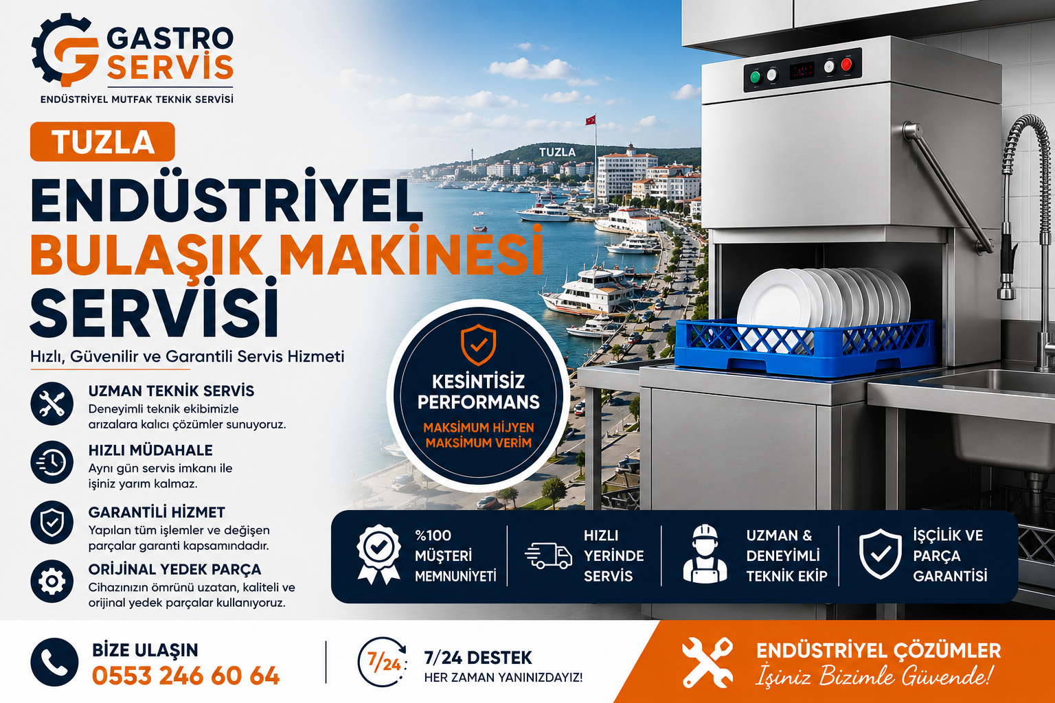 Tuzla Endüstriyel Bulaşık Makinesi Servisi - 0553 246 60 64