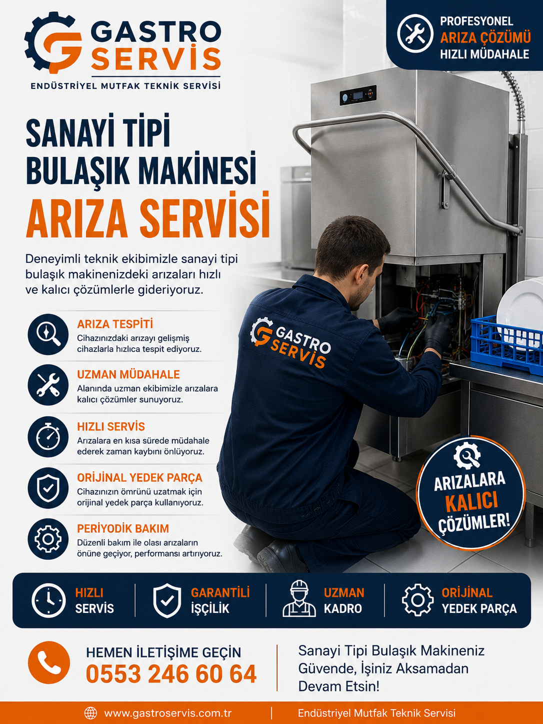 Sanayi Tipi Bulaşık Makinesi Arıza Servisi – 0553 246 60 64