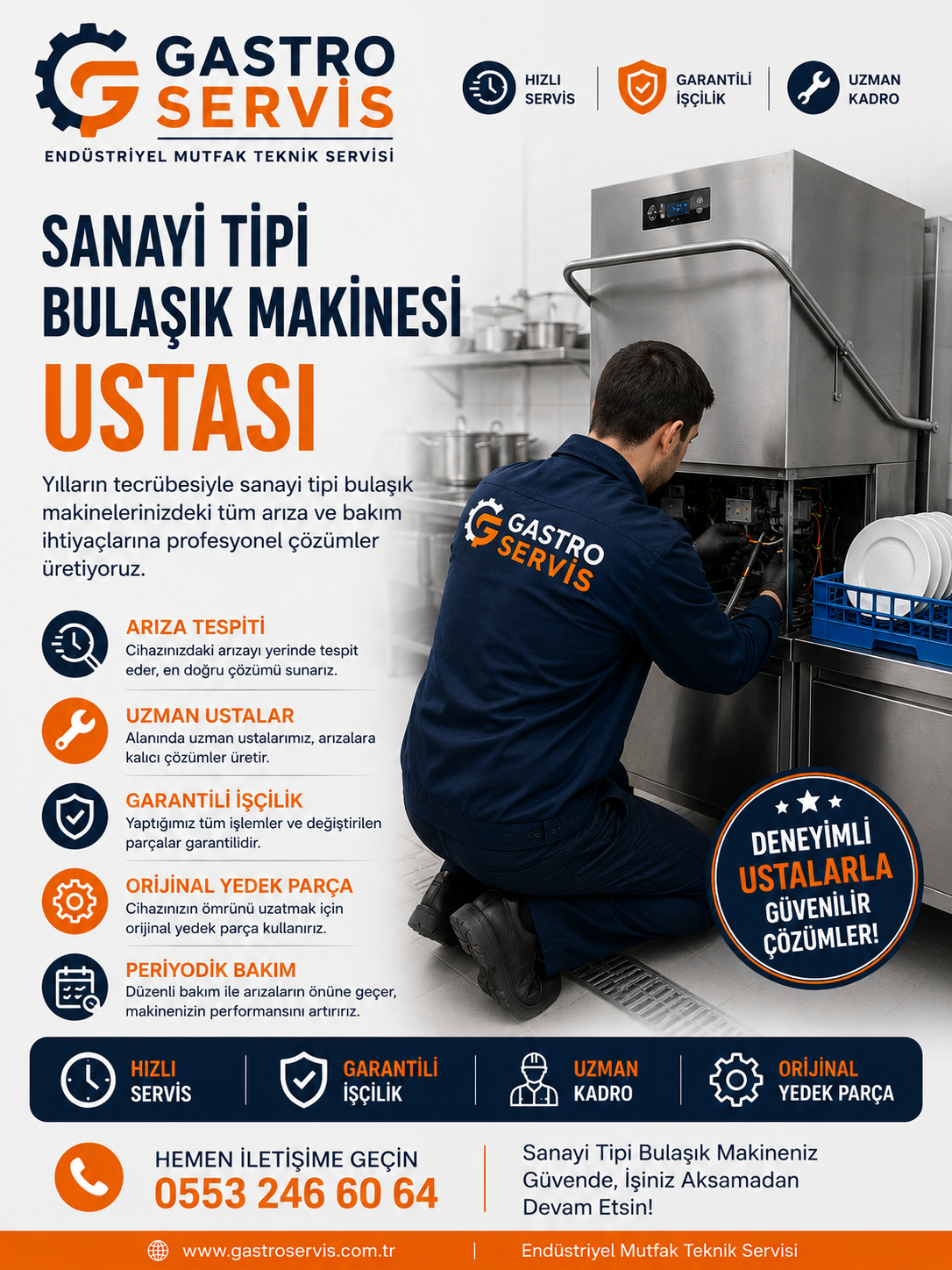 Sanayi Tipi Bulaşık Makinesi Ustası – 0553 246 60 64