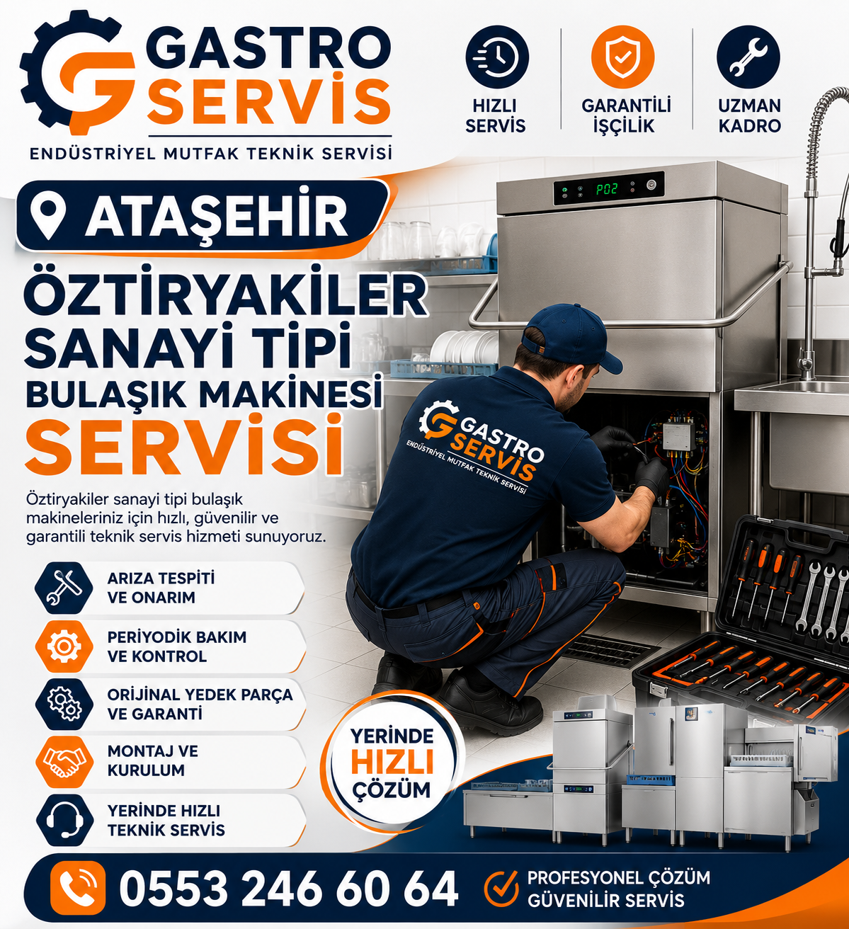 Ataşehir Öztiryakiler Sanayi Tipi Bulaşık Makinesi Servisi | 0553 246 60 64