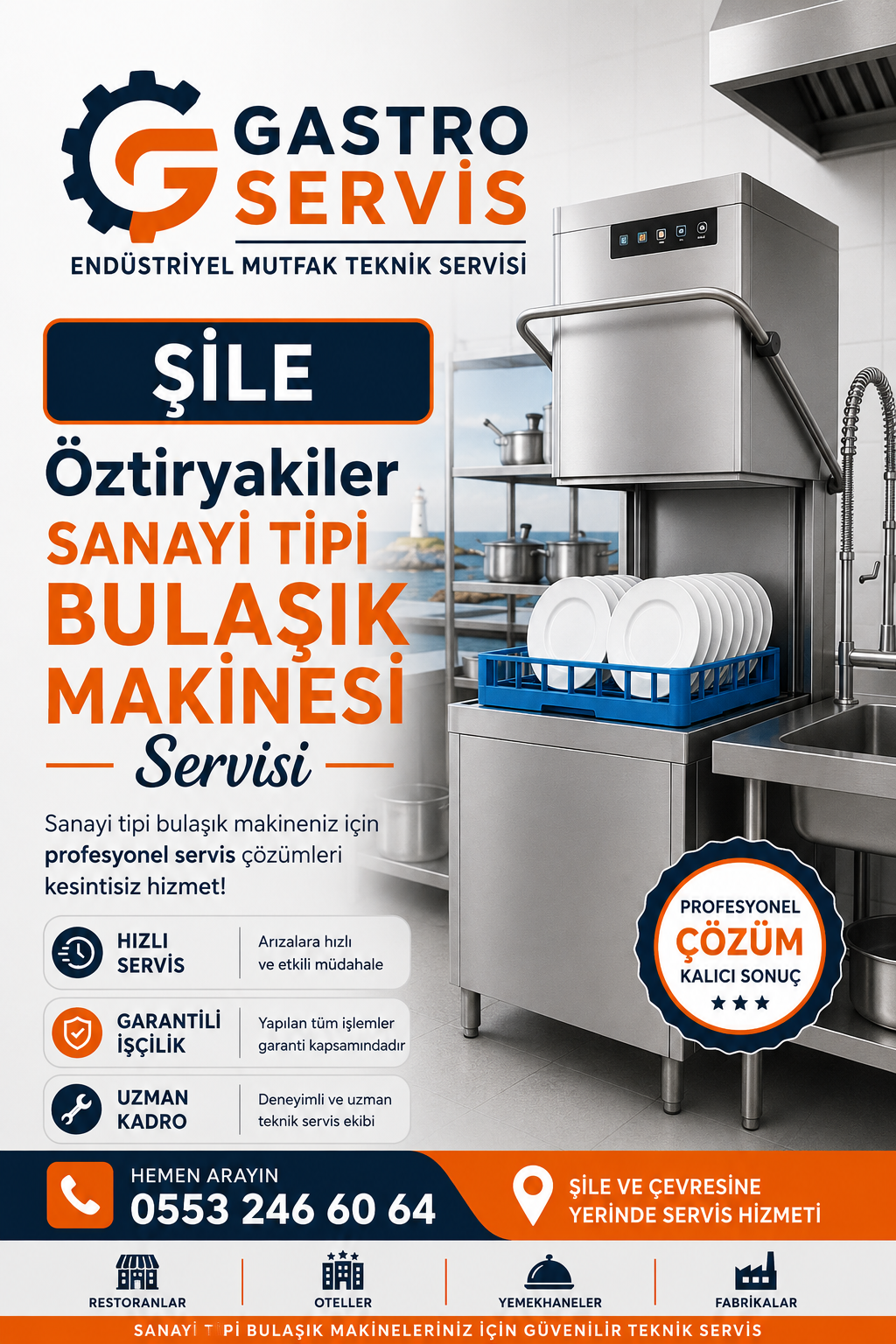Şile Öztiryakiler Sanayi Tipi Bulaşık Makinesi Servisi | 0553 246 60 64