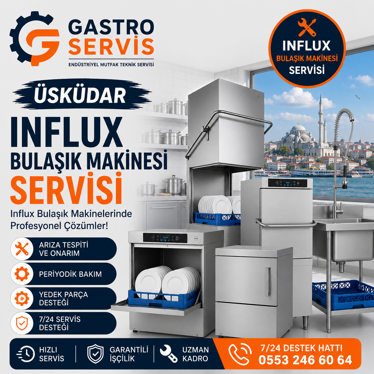 Üsküdar İnflux Bulaşık Makinesi Servisi - 0553 246 60 64