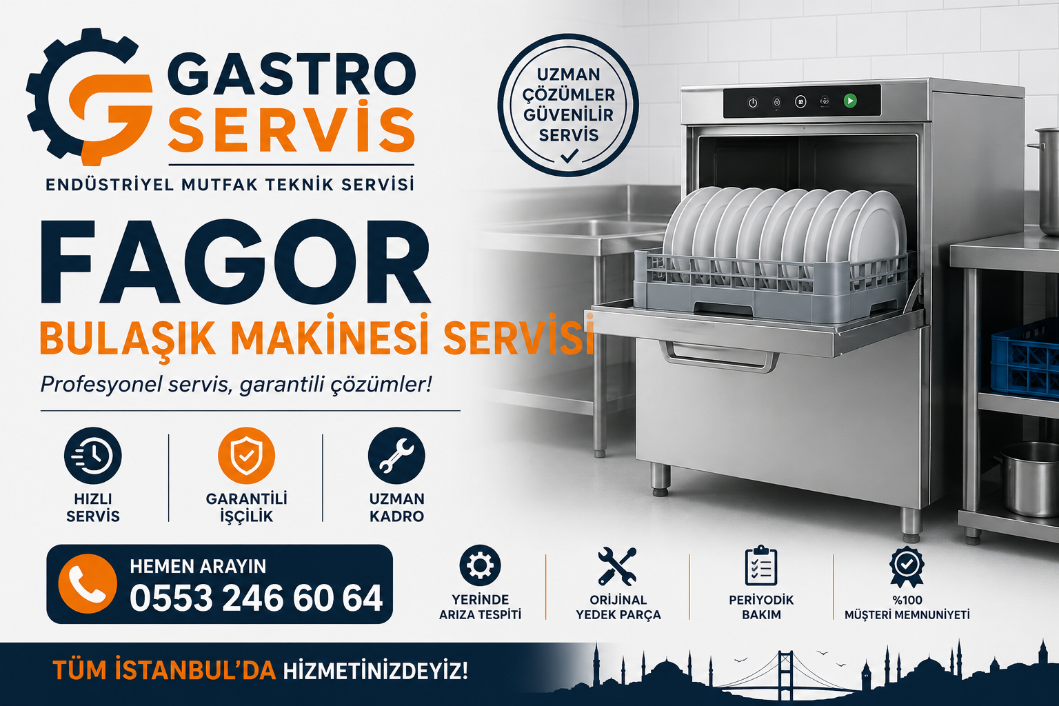 Fagor Bulaşık Makinesi Servisi - 0553 246 60 64